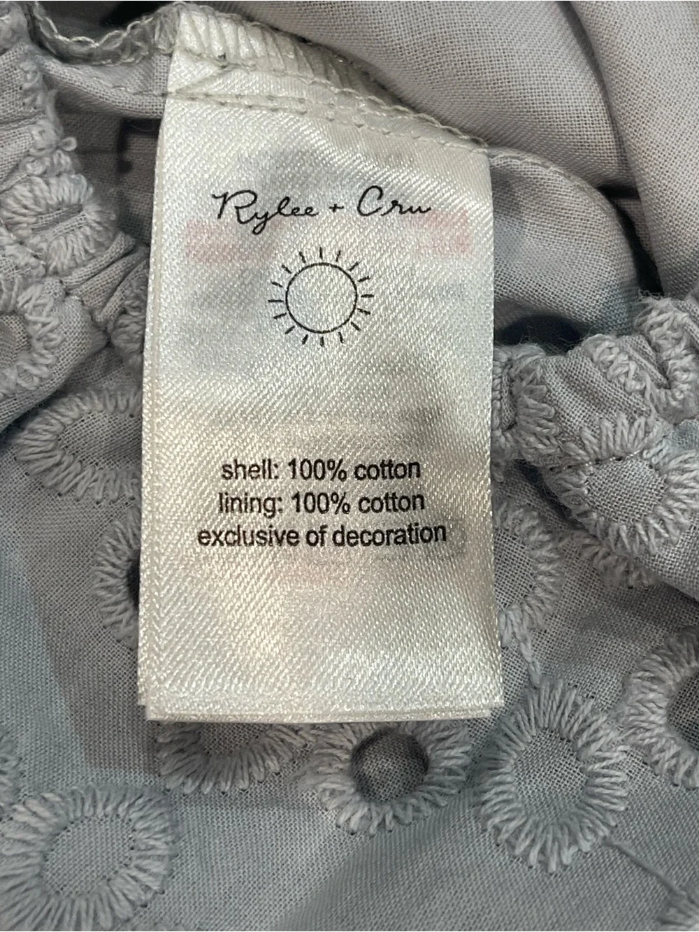 Rylee + Cru Myla Romper - Light Blue Size 3-6Months NWT